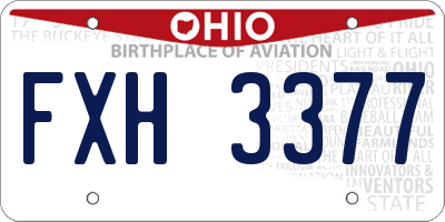 OH license plate FXH3377