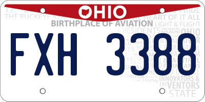 OH license plate FXH3388