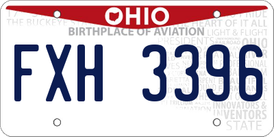 OH license plate FXH3396