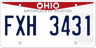 OH license plate FXH3431