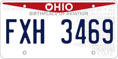 OH license plate FXH3469