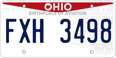 OH license plate FXH3498