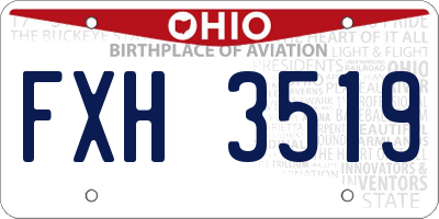 OH license plate FXH3519
