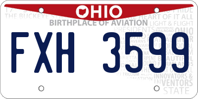 OH license plate FXH3599