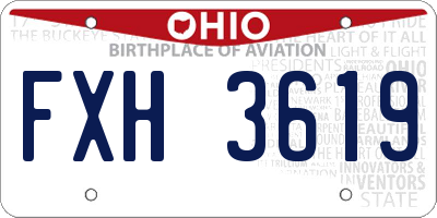 OH license plate FXH3619
