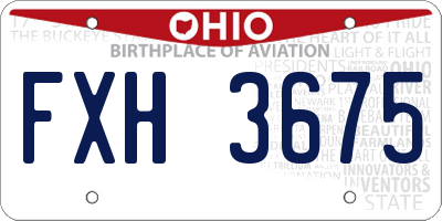 OH license plate FXH3675