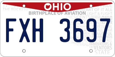 OH license plate FXH3697