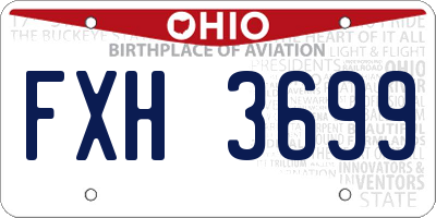 OH license plate FXH3699