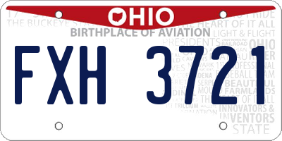 OH license plate FXH3721