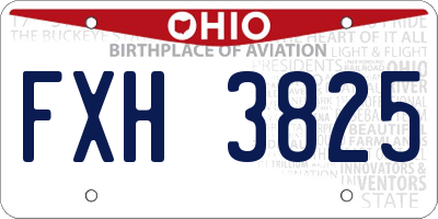 OH license plate FXH3825