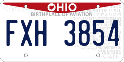 OH license plate FXH3854