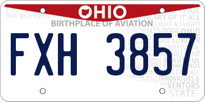 OH license plate FXH3857