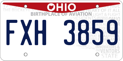 OH license plate FXH3859