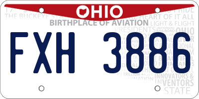 OH license plate FXH3886