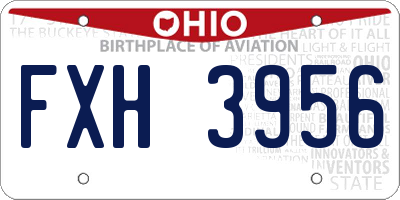 OH license plate FXH3956