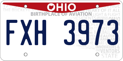 OH license plate FXH3973