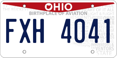 OH license plate FXH4041