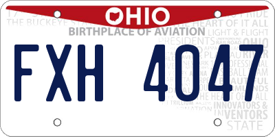 OH license plate FXH4047