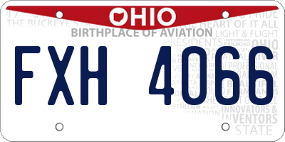 OH license plate FXH4066