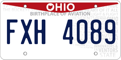 OH license plate FXH4089