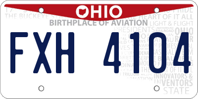 OH license plate FXH4104