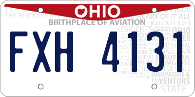 OH license plate FXH4131