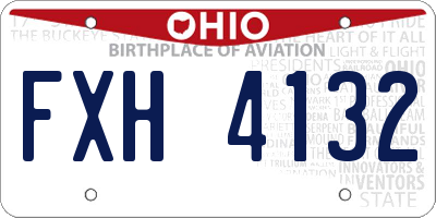 OH license plate FXH4132