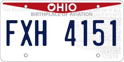 OH license plate FXH4151