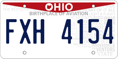 OH license plate FXH4154