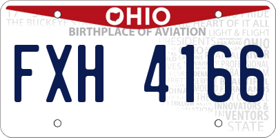 OH license plate FXH4166