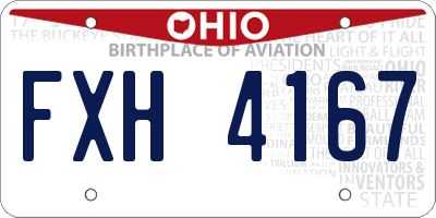 OH license plate FXH4167