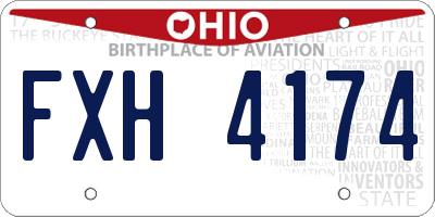 OH license plate FXH4174