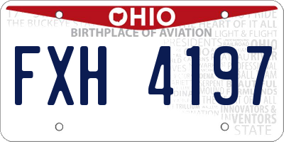 OH license plate FXH4197