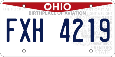 OH license plate FXH4219