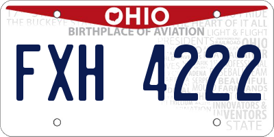 OH license plate FXH4222