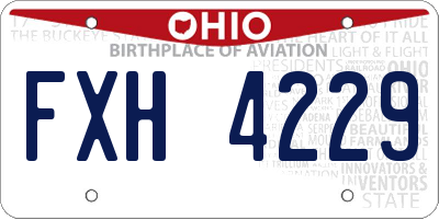 OH license plate FXH4229