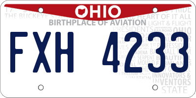 OH license plate FXH4233