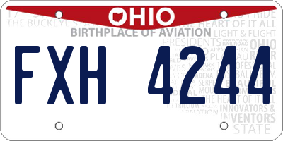 OH license plate FXH4244