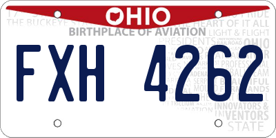 OH license plate FXH4262