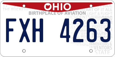 OH license plate FXH4263