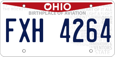 OH license plate FXH4264