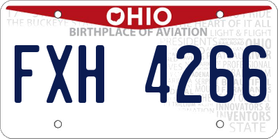 OH license plate FXH4266