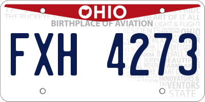 OH license plate FXH4273