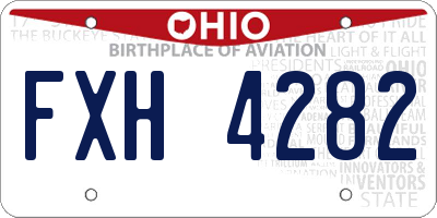 OH license plate FXH4282