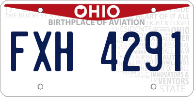 OH license plate FXH4291