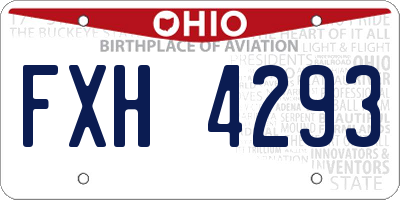 OH license plate FXH4293