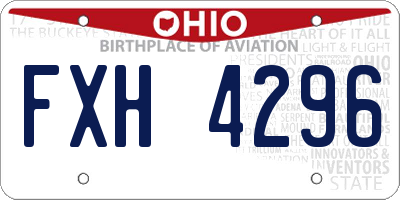 OH license plate FXH4296