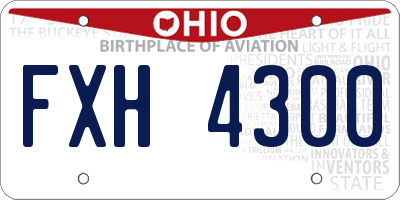 OH license plate FXH4300