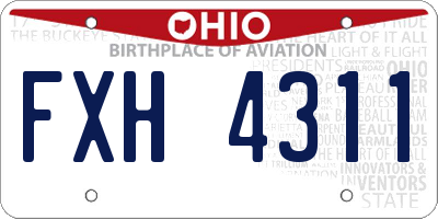 OH license plate FXH4311