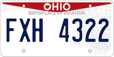 OH license plate FXH4322